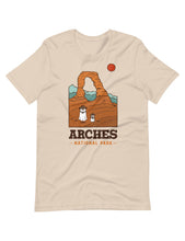 Load image into Gallery viewer, Arches Spooky National Park Unisex t-shirt | SOFT CREAM