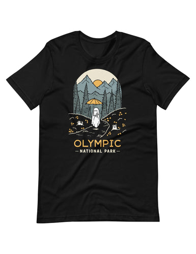 Olympic Spooky National Park Unisex t-shirt | BLACK