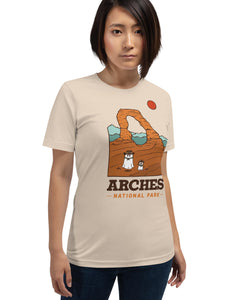 Arches Spooky National Park Unisex t-shirt | SOFT CREAM
