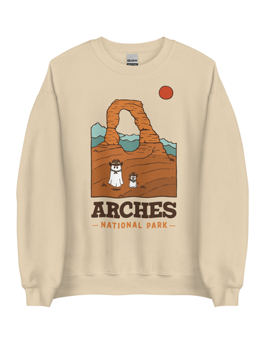 Arches Spooky National Park Unisex Sweatshirt | SAND