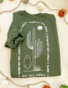 Alone But Not Lonely Ghost Unisex Sweatshirt | MOSS