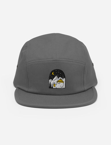Coffee or Die Five Panel Cap | GREY