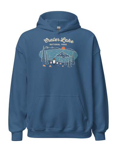 Crater Lake Spooky National Park Unisex Hoodie | LAKE BLUE