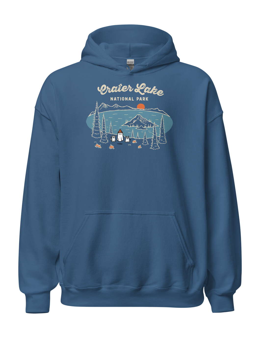 Crater Lake Spooky National Park Unisex Hoodie | LAKE BLUE