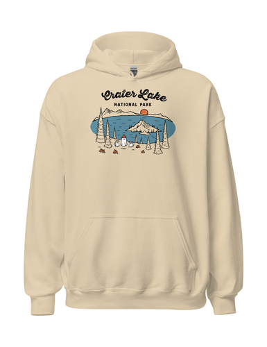 Crater Lake Spooky National Park Unisex Hoodie | SAND