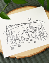 Load image into Gallery viewer, Original INK | Spooky National Park CRATER LAKE