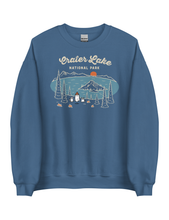 Load image into Gallery viewer, Crater Lake Spooky National Park Unisex Sweatshirt | LAKE BLUE