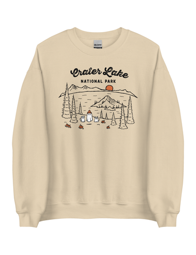 Crater Lake Spooky National Park Unisex Sweatshirt | SAND