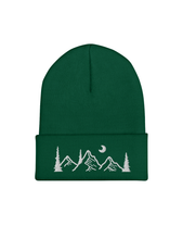 Load image into Gallery viewer, Evergreen Mountain Embroidered Cuffed Beanie | SPRUCE