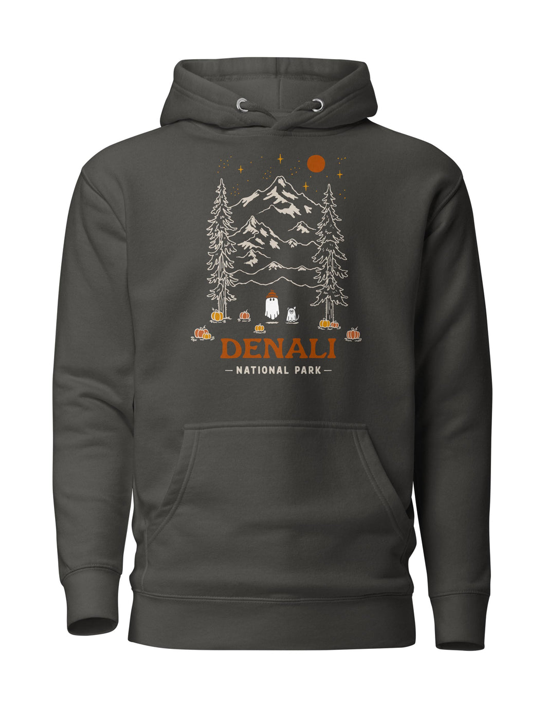 Denali Spooky National Park Unisex Hoodie | VINTAGE BLACK