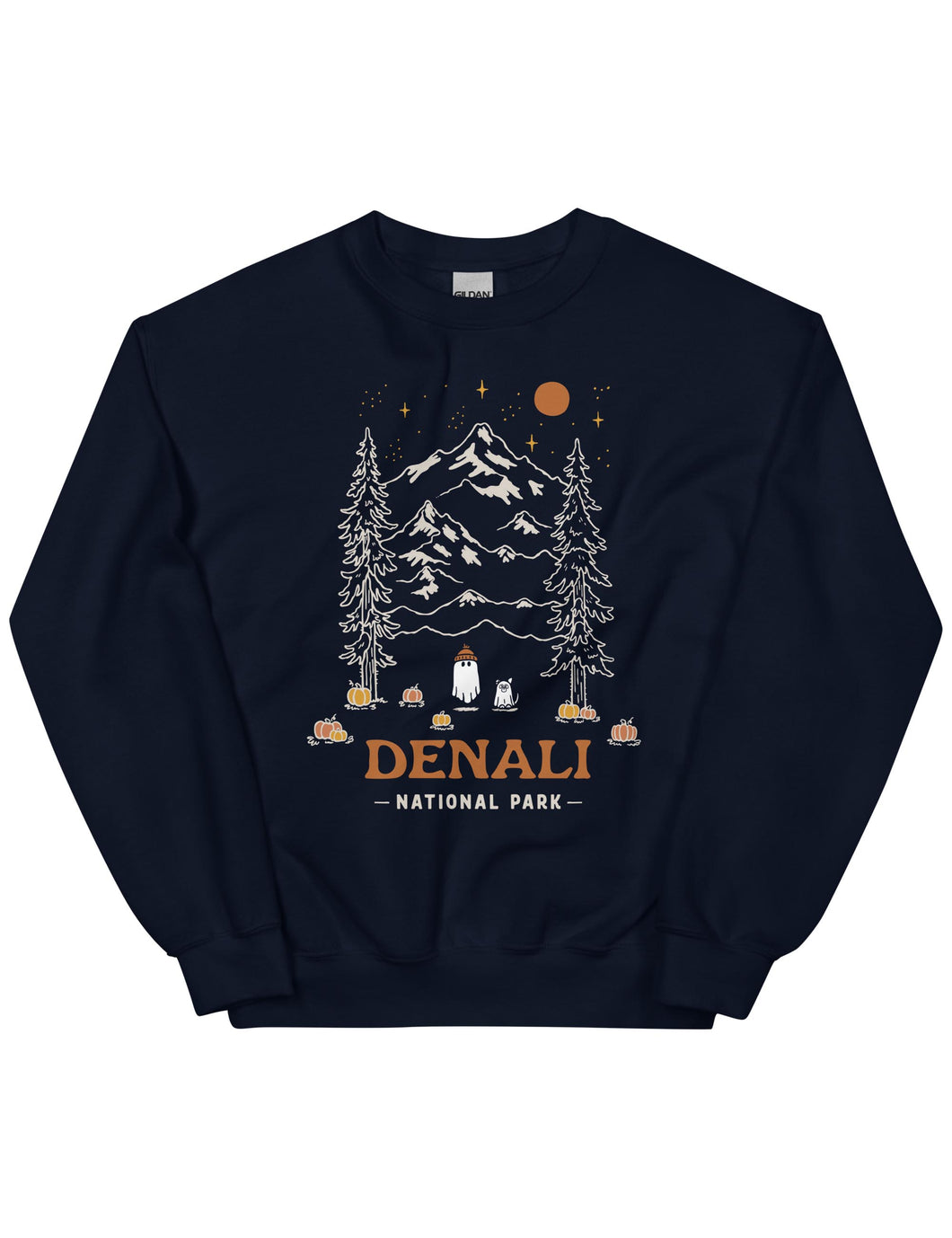 Denali Spooky National Park Unisex Sweatshirt | NAVY