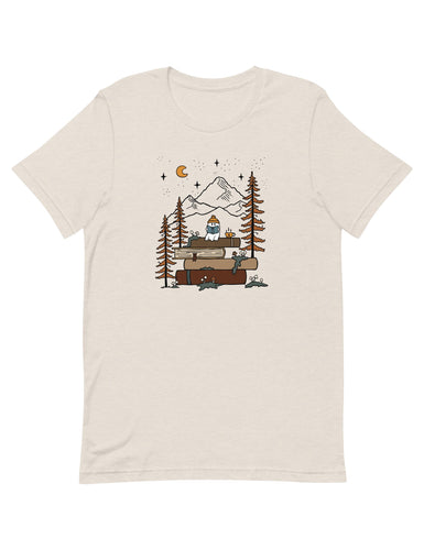 Pages and Pine Unisex t-shirt | HEATHER DUST