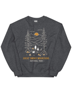 Great Smoky Mountains Spooky National Park Unisex Sweatshirt | DARK HEATHER