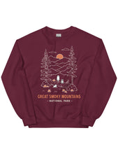 Load image into Gallery viewer, Great Smoky Mountains Spooky National Park Unisex Sweatshirt | WINE