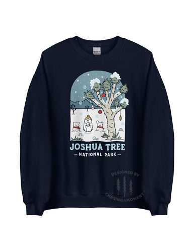 Winter Joshua Tree National Park Unisex Sweatshirt | NAVY
