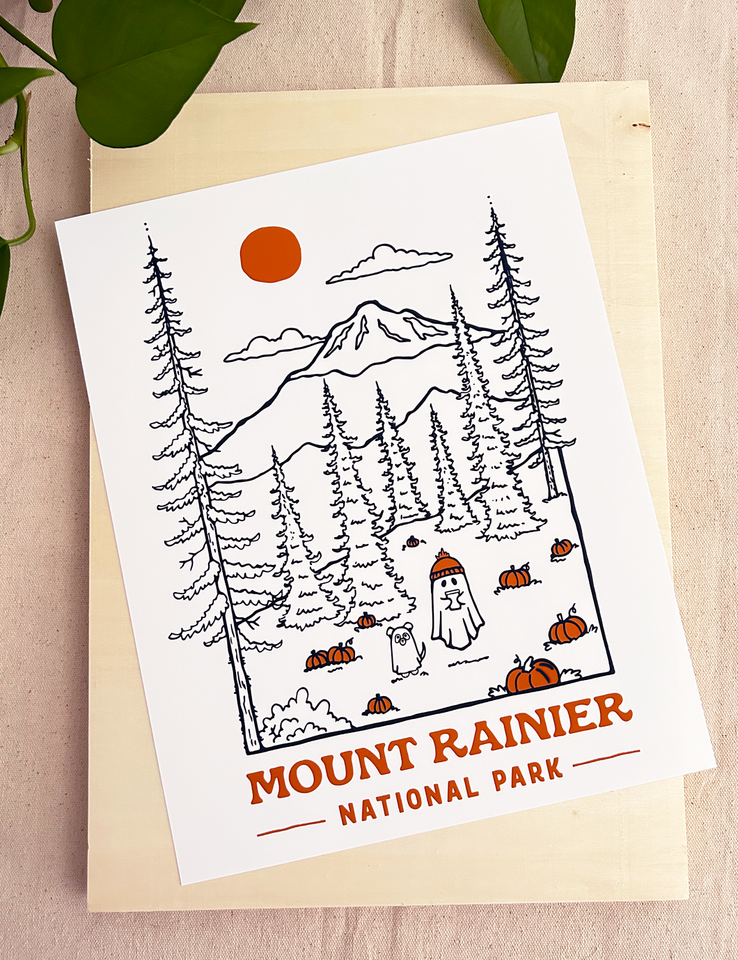 Mount Rainier Spooky National Park 11x14 inch Art Print