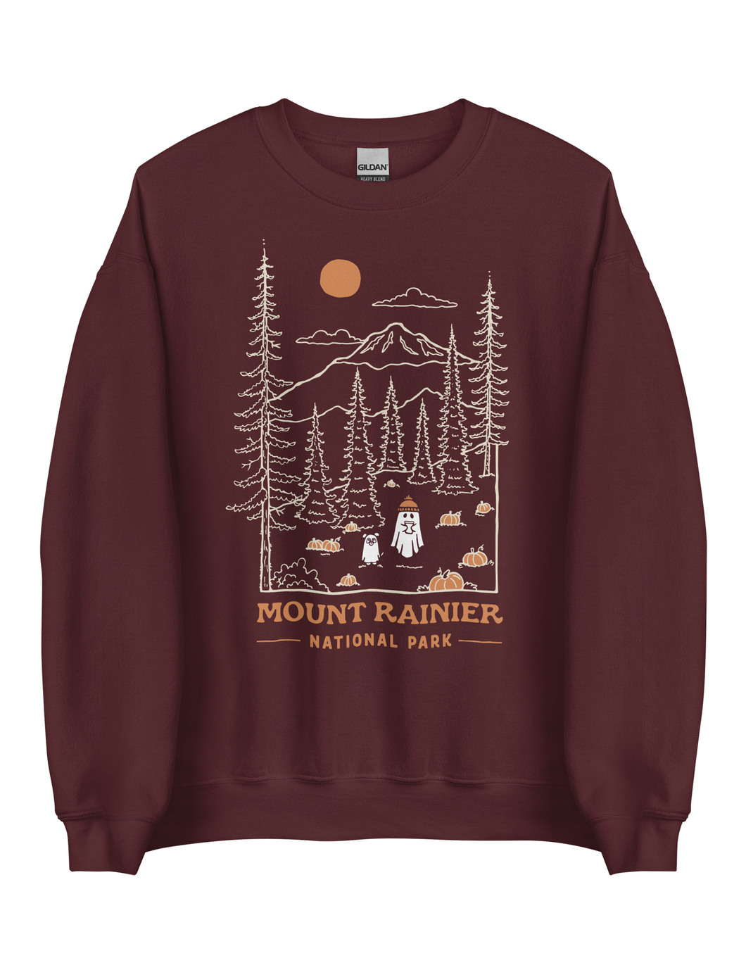 Mount Rainier Spooky National Park Unisex Sweatshirt | WINE