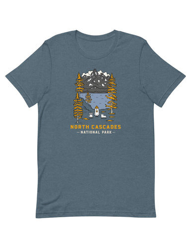 North Cascades Spooky National Park Unisex t-shirt | HEATHER SLATE