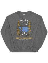 Load image into Gallery viewer, North Cascades Spooky National Park Unisex Sweatshirt | HEATHER GRAPHITE