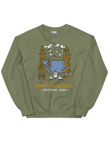 North Cascades Spooky National Park Unisex Sweatshirt | MOSS