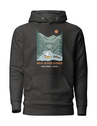 New River Gorge Spooky National Park Unisex Hoodie | CHARCOAL HEATHER