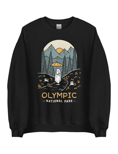 Olympic Spooky National Park Unisex Sweatshirt | BLACK