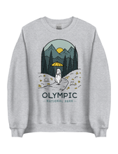Load image into Gallery viewer, Olympic Spooky National Park Unisex Sweatshirt | HEATHER GREY