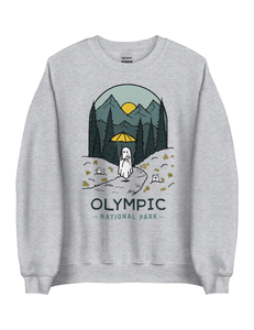 Olympic Spooky National Park Unisex Sweatshirt | HEATHER GREY