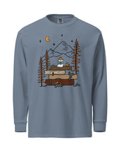 Load image into Gallery viewer, Pages and Pine Comfort Colors heavyweight long-sleeve shirt | BLUE JEAN