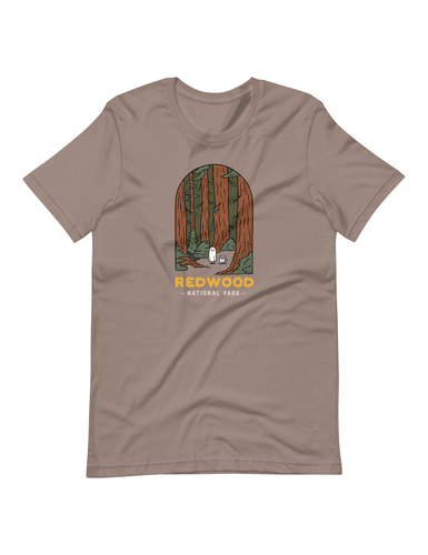 Redwood Spooky National Park Unisex t-shirt | PEBBLE