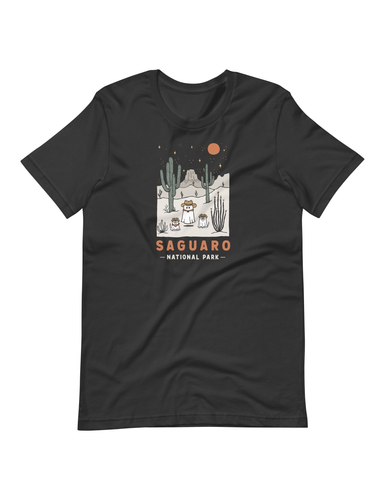 Saguaro Spooky National Park Unisex t-shirt | DARK GREY