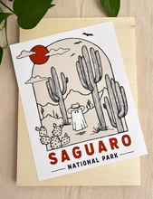 Load image into Gallery viewer, Saguaro Spooky National Park 11x14 inch Art Print