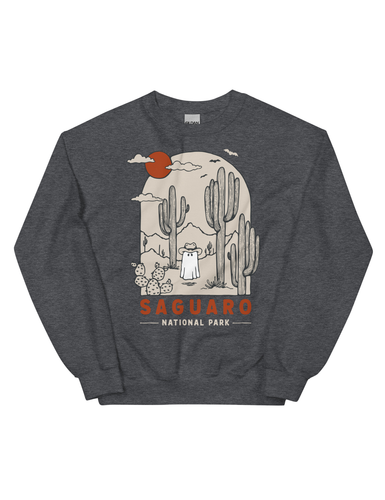 Saguaro Spooky National Park Unisex Sweatshirt | CHARCOAL