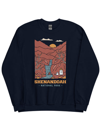 Shenandoah Fall Spooky National Park Unisex Sweatshirt | NAVY