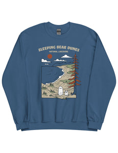 Sleeping Bear Dunes Spooky National Lakeshore Unisex Sweatshirt | LAKE BLUE