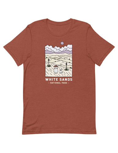 White Sands Spooky National Park Unisex t-shirt | HEATHER CLAY