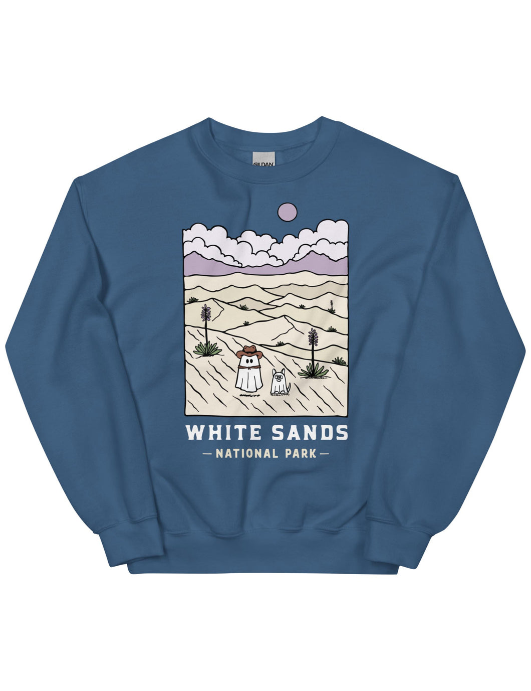White Sands Spooky National Park Unisex Sweatshirt | LAKE BLUE