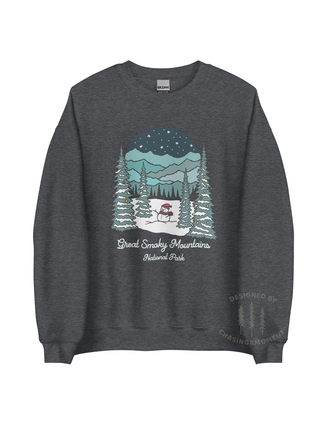 Winter Great Smoky Mountains National Park Unisex Sweatshirt | CHARCOAL