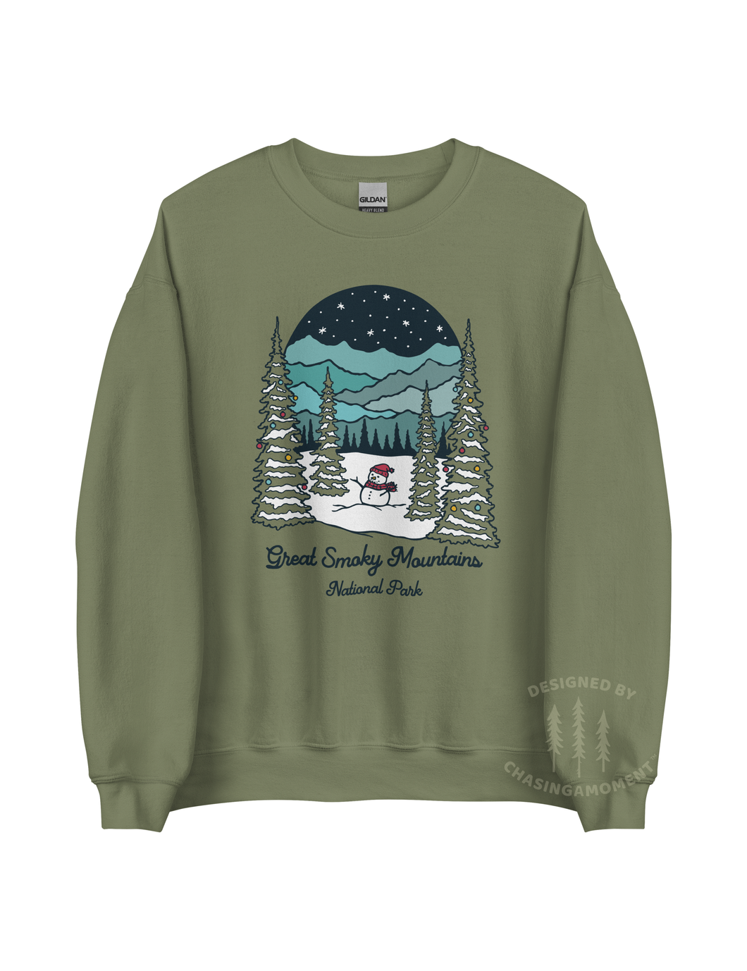 Winter Great Smoky Mountains National Park Unisex Sweatshirt | MOSS
