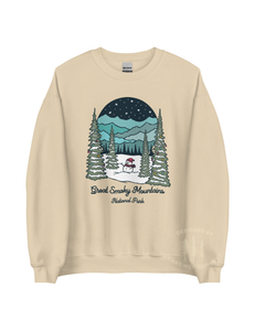 Winter Great Smoky Mountains National Park Unisex Sweatshirt | SAND