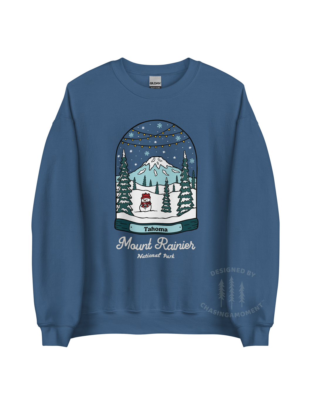 Winter Mount Rainier National Park Unisex Sweatshirt | LAKE BLUE