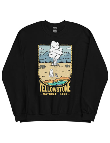 Yellowstone Spooky National Park Unisex Sweatshirt | BLACK