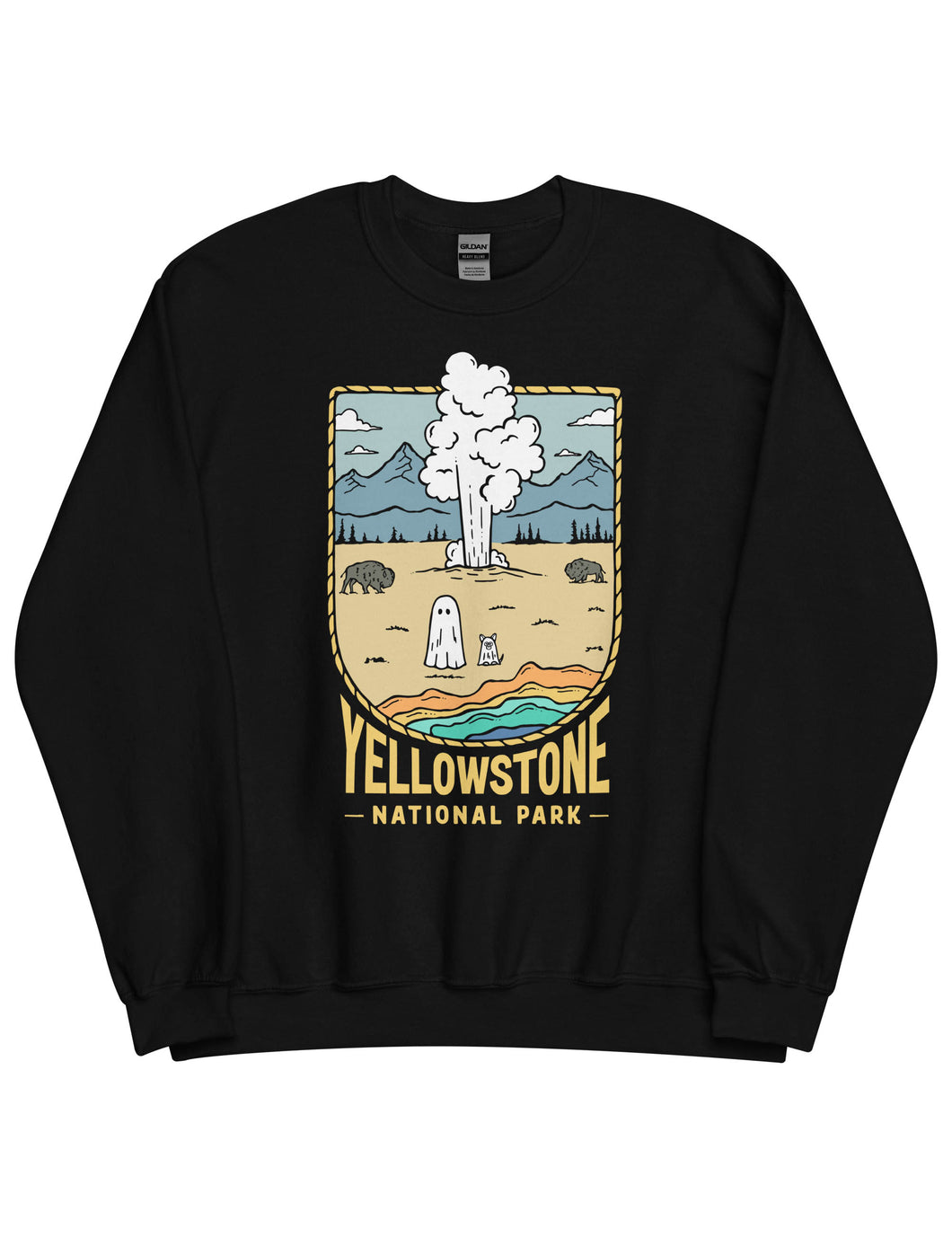 Yellowstone Spooky National Park Unisex Sweatshirt | BLACK