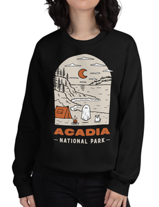 Acadia Spooky National Park Unisex Sweatshirt | BLACK