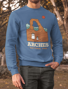 Arches Spooky National Park Unisex Sweatshirt | LAKE BLUE