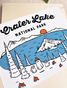 Crater Lake Spooky National Park 11x14 inch Art Print