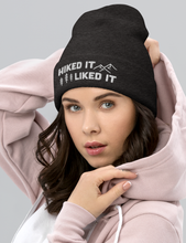 Load image into Gallery viewer, Hiked It Liked It Embroidered Cuffed Beanie | DARK GRAY