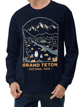 Load image into Gallery viewer, Grand Teton Spooky National Park Unisex Sweatshirt | NAVY