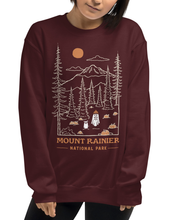 Load image into Gallery viewer, Mount Rainier Spooky National Park Unisex Sweatshirt | WINE
