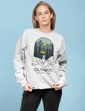 Load image into Gallery viewer, Olympic Spooky National Park Unisex Sweatshirt | HEATHER GREY
